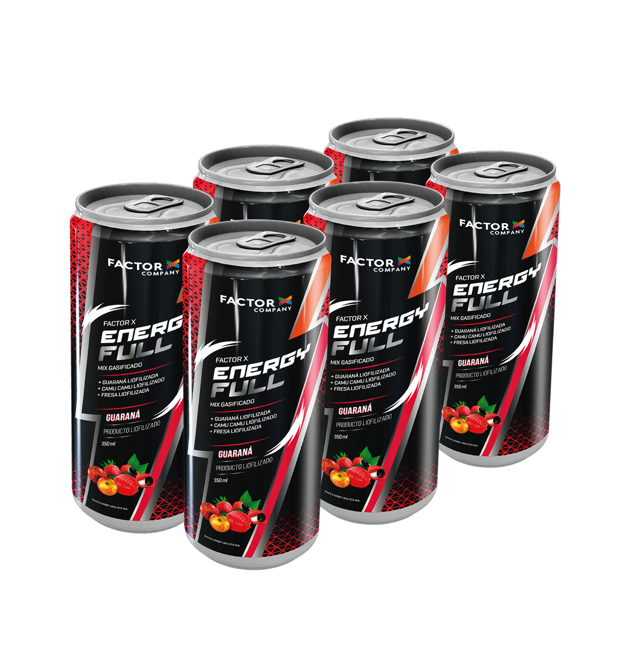 ENERGY FULL  FACTOR X  SIX PACK 350 ML LATA